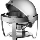 New Sale Tramontina 6-Quart Round Stainless Steel Chafing Dish with Roll-Top Lid