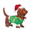 New Holiday Time Light-up Dachshund Dog Christmas Yard Decor Indoor Outdoor Sale