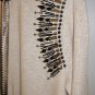 NWT CHICO'S PETITE NEUTRAL BEADED SEED STITCH CARDIGAN, 3 L XL 16 18 #570200348