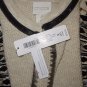 NWT CHICO'S PETITE NEUTRAL BEADED SEED STITCH CARDIGAN, 3 L XL 16 18 #570200348