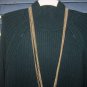 NWT CHICO'S SWISS PINE GREEN COLD SHOULDER SYDNEY RIB TUNIC SWEATER, 0 S 4 6