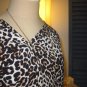 NWT CHICO'S BROWN BLACK LEOPARD PRINT ASYMMETRICAL DRESS, 3 XL 16 18 #570183162