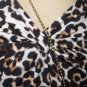 NWT CHICO'S BROWN BLACK LEOPARD PRINT ASYMMETRICAL DRESS, 3 XL 16 18 #570183162