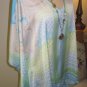 NWT CHICO'S INFINITE AQUA EXOTIC SCROLLS PAISLEY PONCHO, S/M 10/12/14 #57017019