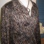 NWT CHICO'S BROWN BLACK ZEBRA GLAM CARLYN 3/4 SLEEVE JACKET, 1 MEDIUM M 10 12