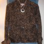 NWT CHICO'S BROWN BLACK ZEBRA GLAM CARLYN 3/4 SLEEVE JACKET, 1 MEDIUM M 10 12