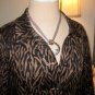 NWT CHICO'S BROWN BLACK ZEBRA GLAM CARLYN 3/4 SLEEVE JACKET, 1 MEDIUM M 10 12