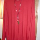 NWT CHICO'S CLASSIC RENAISSANCE RED SMOOTH KARINA TOP, 2 M L 12 14 - SOLD OUT!