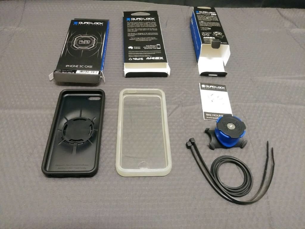 iPhone Quad Lock Bundle Bike Mount, Poncho & Case for iPhone 5/5C/5S, QUAD LOCK,