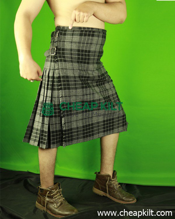 Hamilton Gray Tartan Kilt - Kilt For Active Men - Cheap Kilt