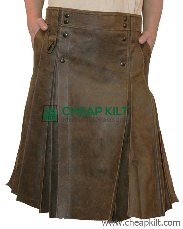 Gladiator Warrior Leather Kilt - Kilt for Men - Cheap Kilt