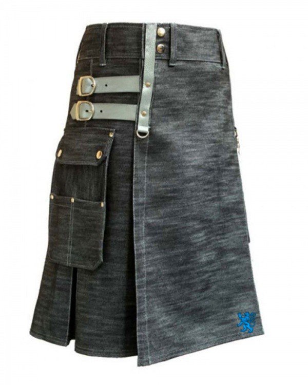 Durable Denim Kilt - Kilt for Stylish Men - Cheap Kilt