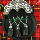 Full Dress Sporran  - Black Cowhide Sporran - Cheap Kilt