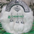 White Rabbit Fur Sporran - Sporran with Thistle - Cheap Kilt