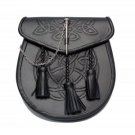 Pin Lock Sporran - Semi Dress Leather Sporran - CheapKilt