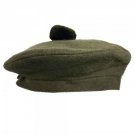 Beanie Glengarry Plain Olive Hat | Scottish Hat | Cheap Kilt