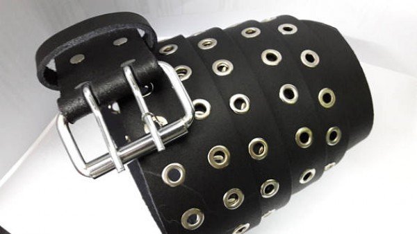 Pure Leather Made - Silver Studded Kilt Belt - Cheap Kilt
