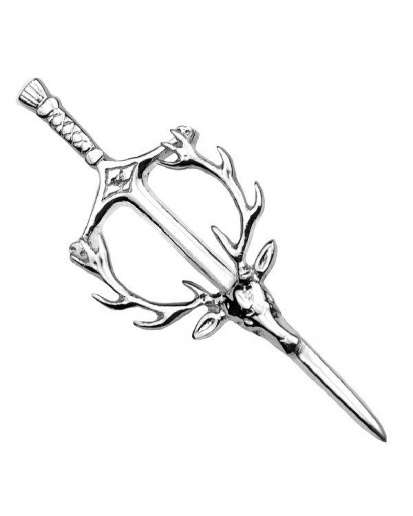 Stag Head Kilt Pin | Kilt Pin With Thistle | Cheap Kilt