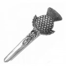 Round Emblem Thistle Scottish Kilt Pin | Chrome Finish KIlt Pin | Cheap Kilt