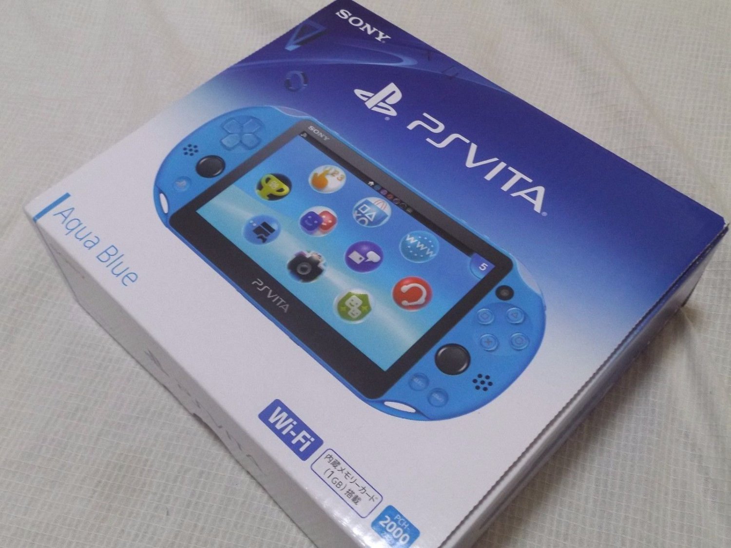 PlayStation Vita Wi-Fi Console System PCH-2000 AQUA BLUE PS Vita