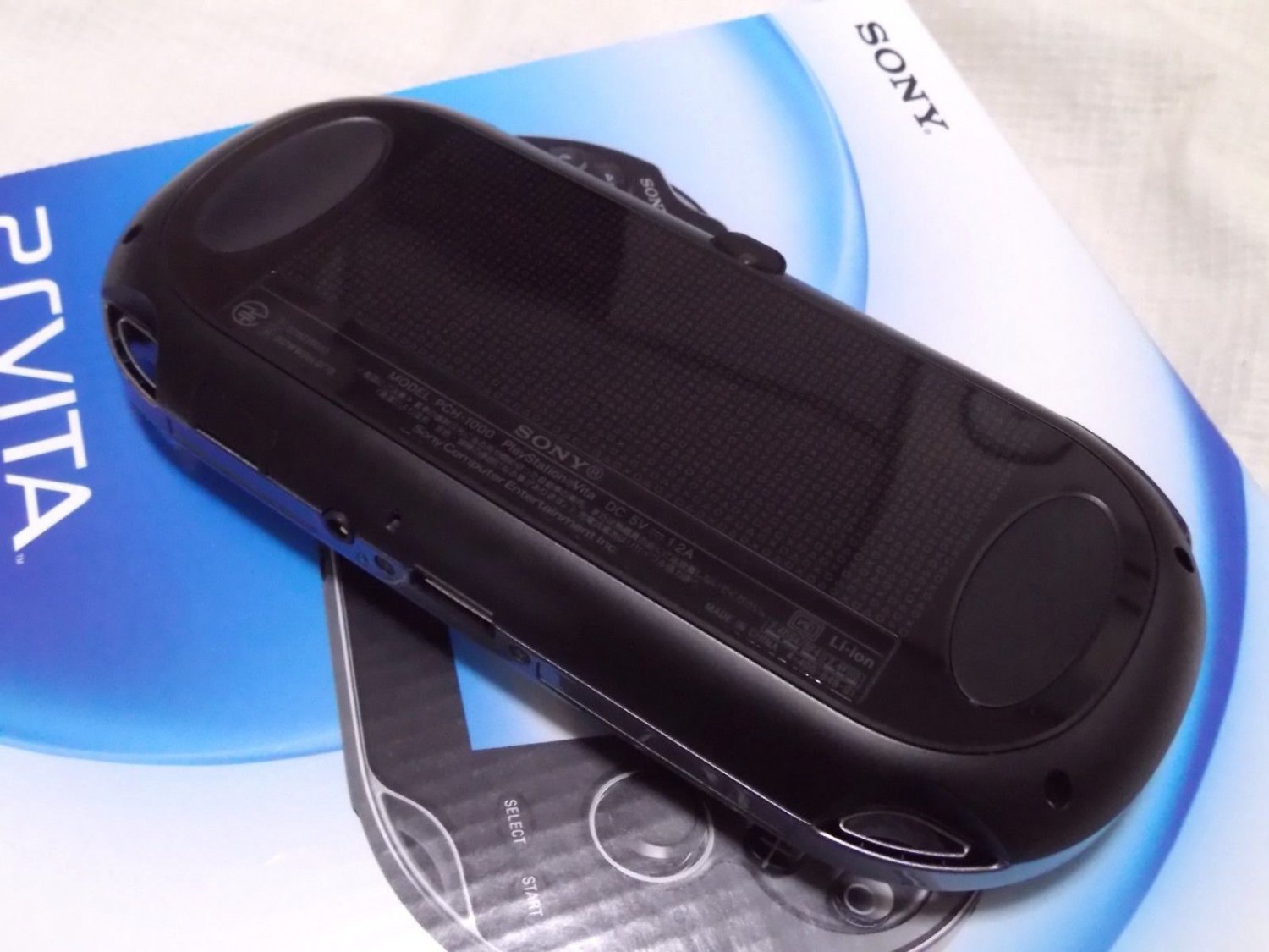 USED SONY PS Vita Console System PCH-1000 ZA01 BLACK Wi-fi Model