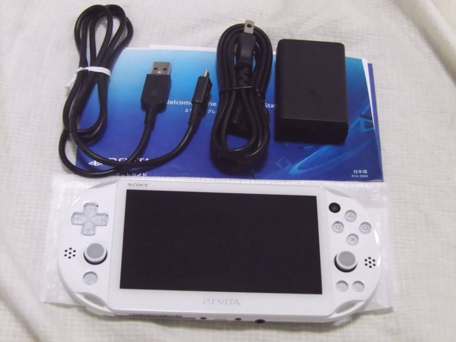 USED PlayStation Vita WiFi Console System PCH2000 White PS Vita