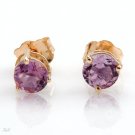 Genuine Amethyst Studs