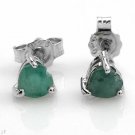 Genuine Heart cut Emerald Studes