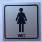 Aluminium Toilet Signs and Disabled Toilet Signs ~ Stick on signs. FREE SHIP