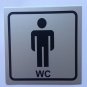 Aluminium Toilet Signs and Disabled Toilet Signs ~ Stick on signs. FREE SHIP