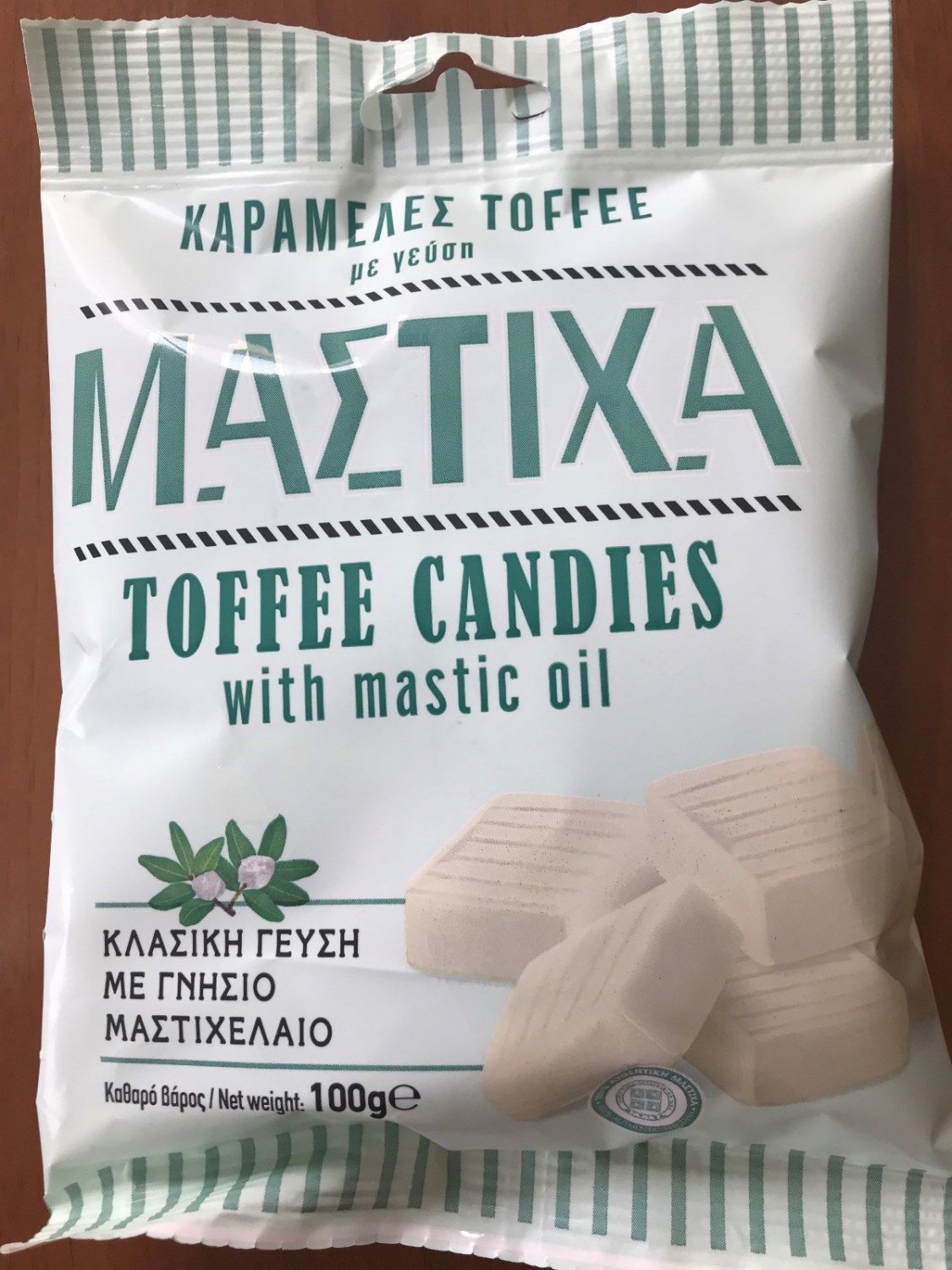 Mastixa Mastic Toffee Candies with Mastic Oil Taste 100g Greece Mastica