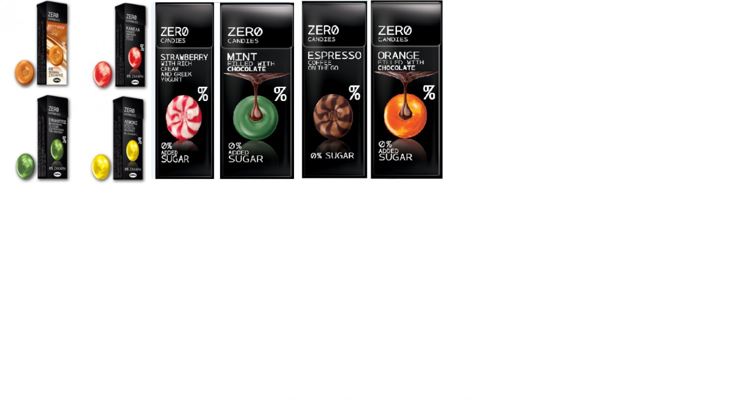 ZERO SUGAR &acirc;��&iuml;&cedil;� Hard Candies. Lemon, Butter, Cinnamon, Eucalyptus, 8 FLAVORS