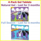 Moth Natural Gel Tablets Killer Repellent Lavender Freshener for Fabric - 4-Pack