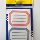 20 PCS BLUE & RED LINES SELF ADHESIVE LABELS STICKERS 5.5X7.2 cm NAME NUMBER TAG