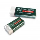 FABER-CASTELL 2 WHITE ERASER RUBBER PVC FREE WRITING DRAWING SCHOOL X 2 ERASER