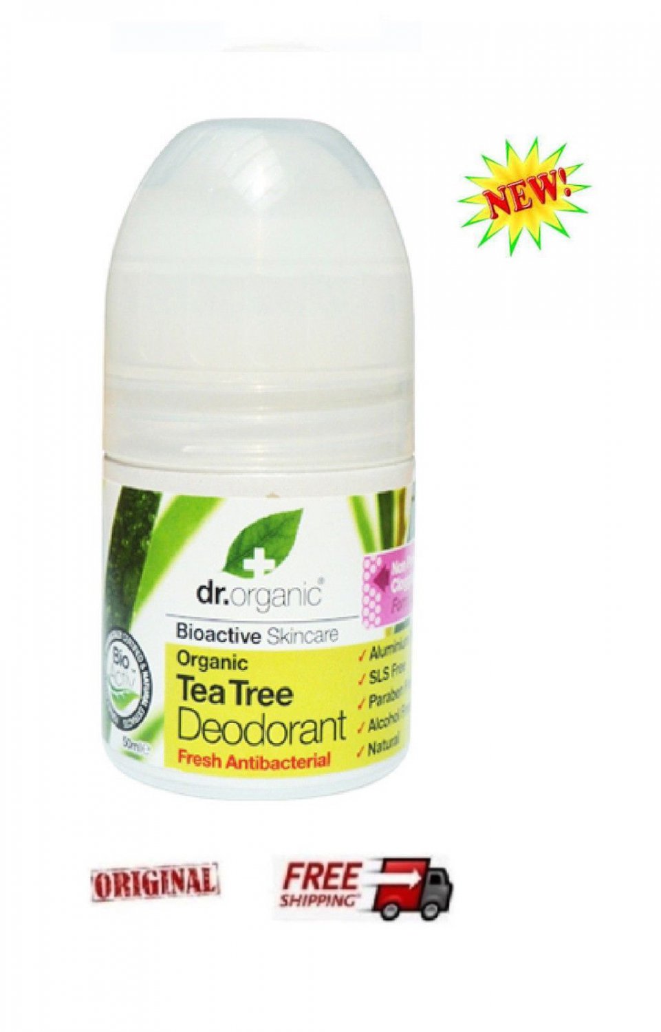 DR. ORGANIC TEA TREE ANTIBACTERIAL SPECIAL BIOACTIVE DEODORANT ROLL ON - 50ml