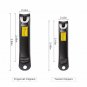 Professional Nail Clipper Set Black Stainless Steel Curved Blades Manicure Set