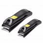 Professional Nail Clipper Set Black Stainless Steel Curved Blades Manicure Set