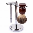 Shaving Safety Razor Brush Stand Holder Rack Stainless Steel Weighted Base