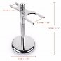 Shaving Safety Razor Brush Stand Holder Rack Stainless Steel Weighted Base