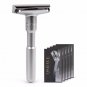 QShave Adjustable Safety Razor Double Edge Classic Mild to Aggressive 5 Blades