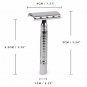 Qshave Short Handle Classic Safety Razor Double Edge Mens Gift Box Pack 5 blades
