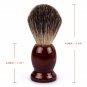 QShave Original Pure Badger Hair Shaving Brush Handmade.Real Wood 11.5cm x 5.2cm