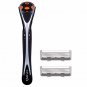 Qshave 6 Blade Razor Shaver for Man Swivel Ball Technology 1 Handle + 2 Blades