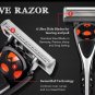 Qshave 6 Blade Razor Shaver for Man Swivel Ball Technology 1 Handle + 2 Blades