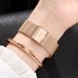 Disney Mickey Ladies Rose Gold Waterproof Full Steel Round Simple Fashion Watch