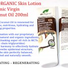DR ORGANIC Virgin Coconut Oil SKIN LOTION 200ml Hydrating Anti-aging REGENERATE