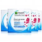 4x Garnier Skin Active Moisture Bomb Hydrating Pomegranate Face Tissue Mask