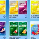 HALLS COUGH SUPPRESSANT DROPS RELIEVES SOAR THROAT & HOARSENESS - 12 PACK