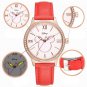 Disney Mickey Mouse Luxury Quartz Watch Round Bling Crystal Stone Cutie Leather